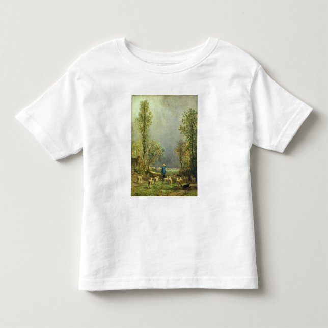 Schafe, die einen Sturm aufpassen Kleinkind T-shirt (Vorderseite)