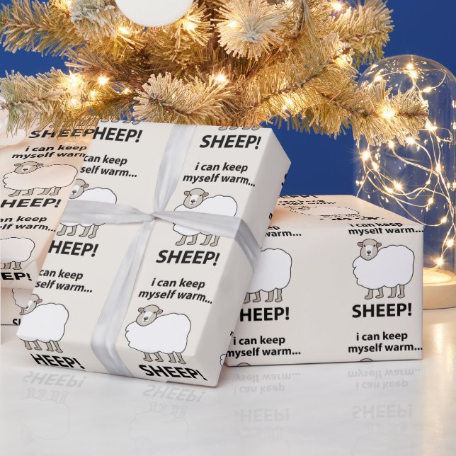 Schafe, die ich mir selbst wärmen kann geschenkpapier (Feiertage)