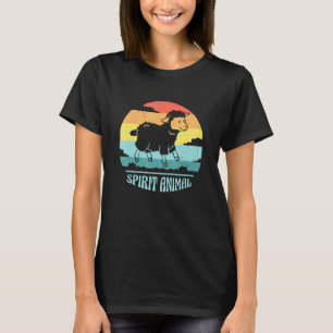 Schafe - Geist - Vintages Retro - Sonnenuntergang T-Shirt