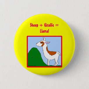 Schafe + Giraffe = Lama! Button