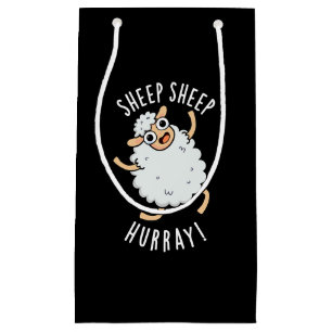 Schafe Hurray Funny Animal Puck Dark BG Kleine Geschenktüte