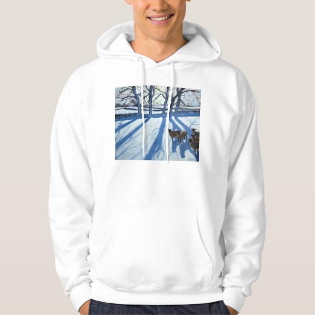Schafe im Schnee Derbyshire Hoodie (Vorderseite)