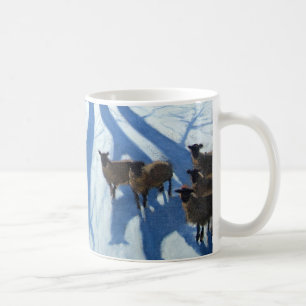 Schafe im Schnee Derbyshire Kaffeetasse