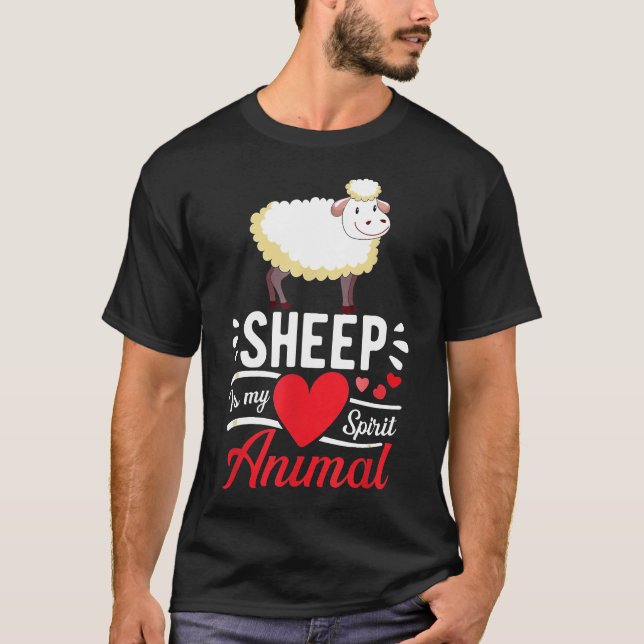 Schafe ist meine Spirit Animal Liebe Niedlich, She T-Shirt (Vorderseite)