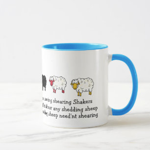 Schafe, Lamm-Hörtounge-Zweite Gedicht Cartoon Tasse