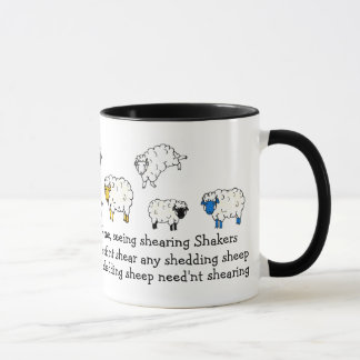 Schafe, Lamm-Hörtounge-Zweite Gedicht Cartoon Tasse