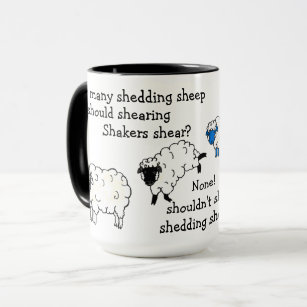 Schafe/Lämmer Hörzungenbrecher Tasse