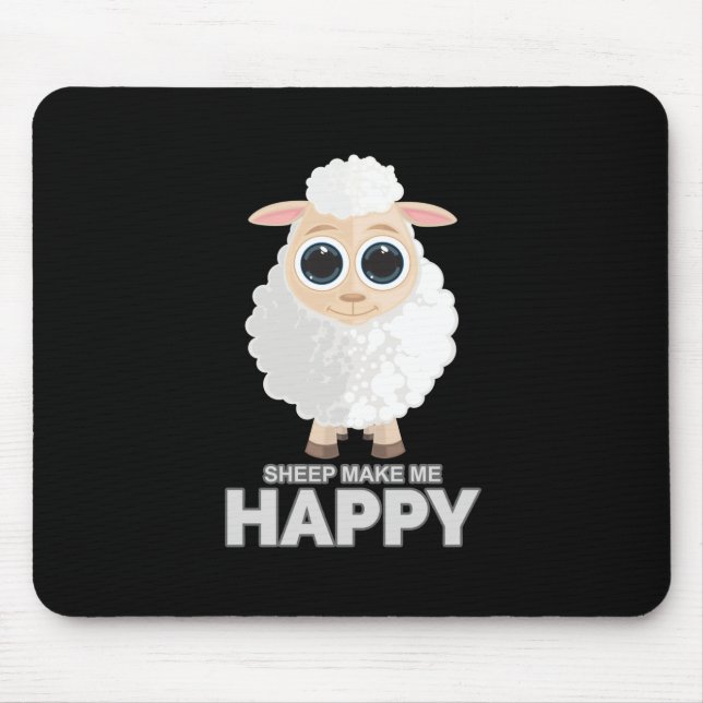 Schafe machen mich glücklich mousepad (Vorne)