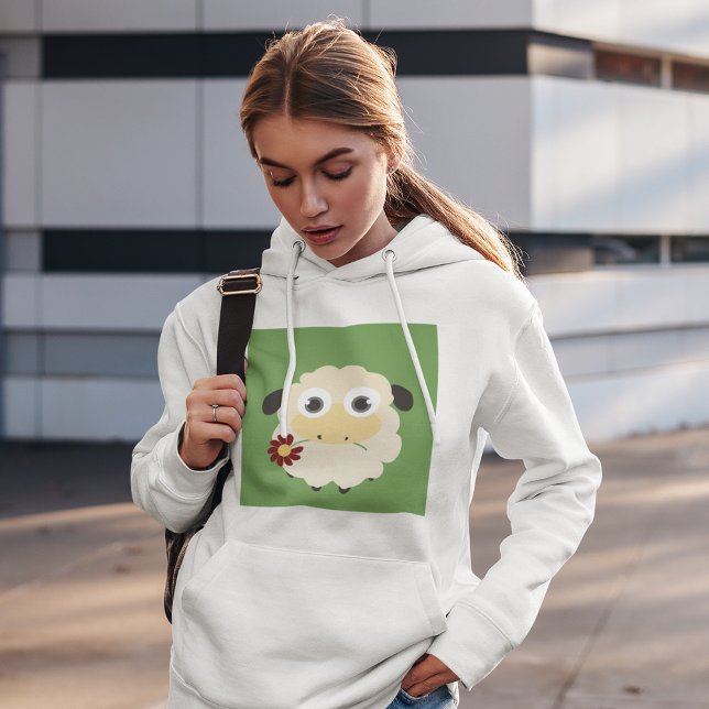 Schafe mit Blume Hoodie (Von Creator hochgeladen)