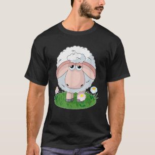 Schafe mit Blume Niedliche T - Shirt Geschenke für