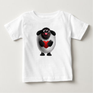 Schafe mit Herz Baby T-shirt