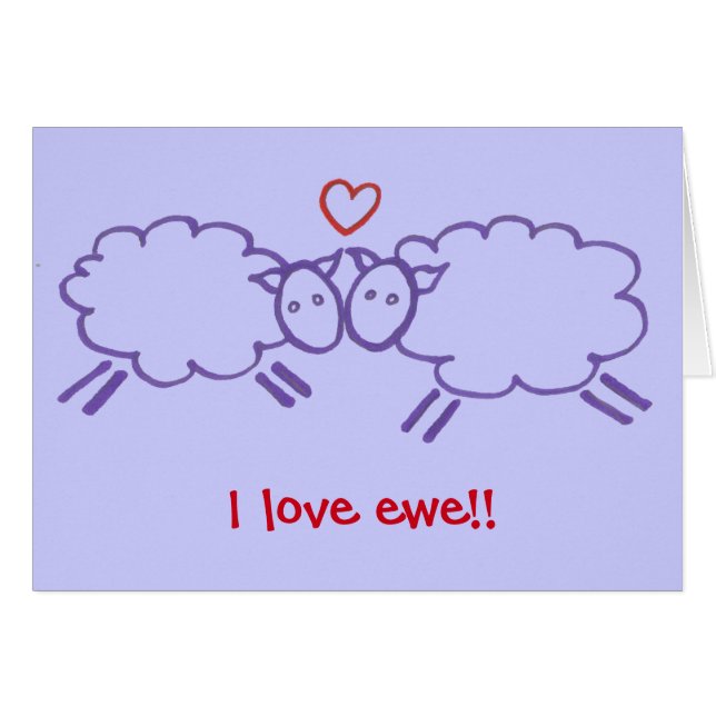 Schafe mit Herz I Liebe ewe! (Vorderseite (Horizontal))