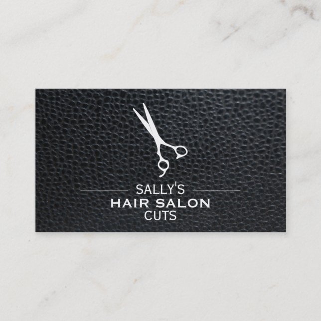 Schafe mit Trennlinien / Leder Visitenkarte (Vorderseite)