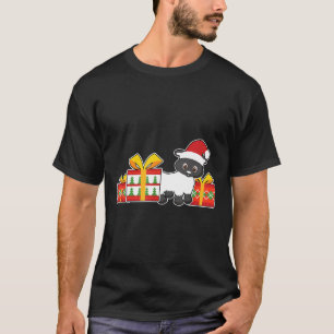 Schafe mit Weihnachtsmannmütze Niedliche Weihnacht T-Shirt