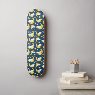 Schafe, schlafende Schafe, Mond, Sterne Skateboard