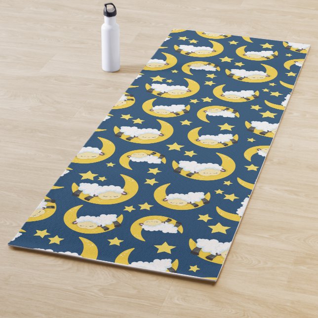 Schafe, schlafende Schafe, Mond, Sterne Yogamatte (Beispiel)