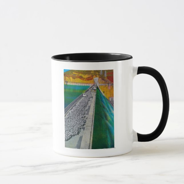 Schafe über Grand Coulee Dam Tasse (Rechts)