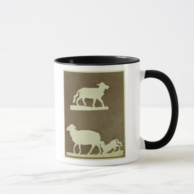 Schafe und Schafe mit Lamm Tasse (Rechts)