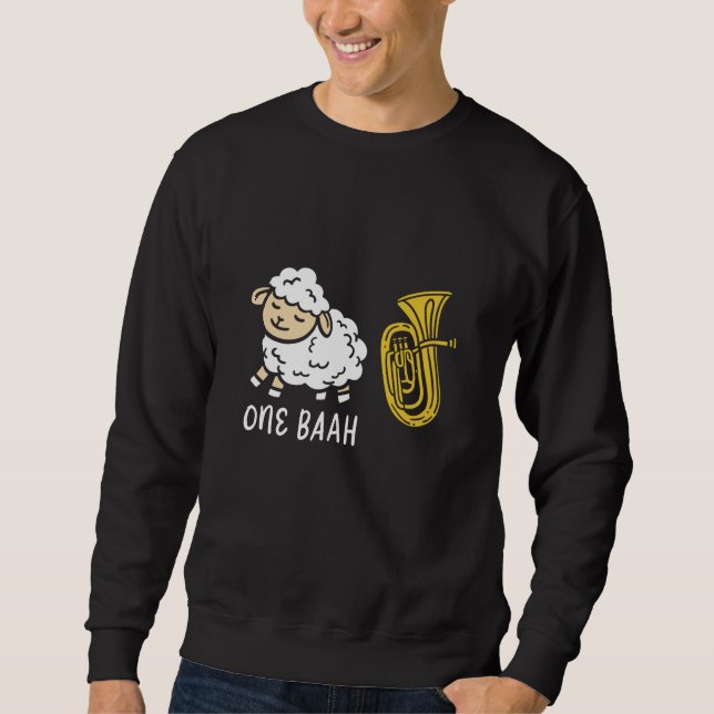 Schafe und Tuba Sweatshirt (Vorderseite)