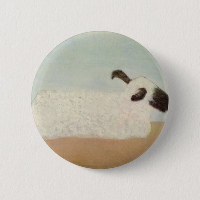 Schafe (von Milton Avery) Button (Vorderseite)