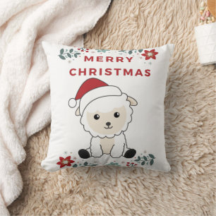 Schafe Weihnachtsschaf Wintertiere Kissen