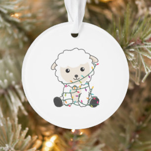Schafe Weihnachtsschnee Wintertiere Schafe Ornament