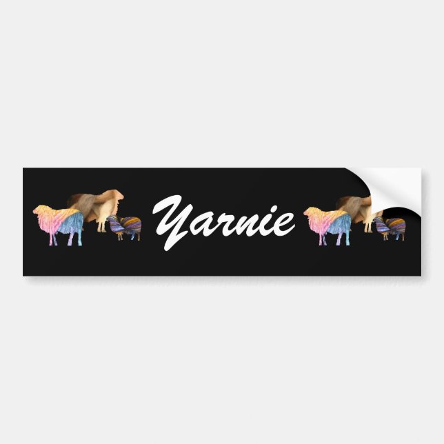 Schafe Yarnie Autoaufkleber (Vorne)