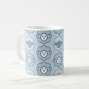 Schafe zählen - blau kaffeetasse