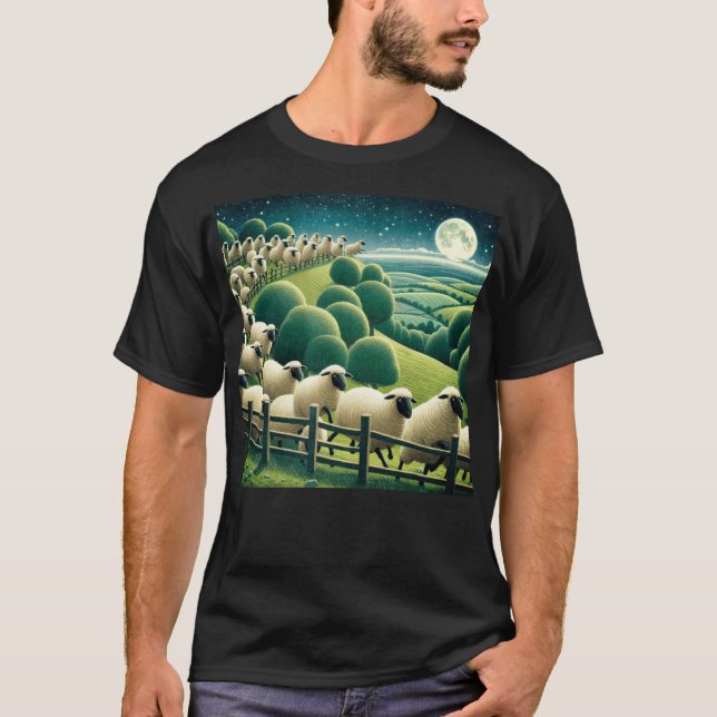 Schafe zählen T-Shirt (Vorderseite)