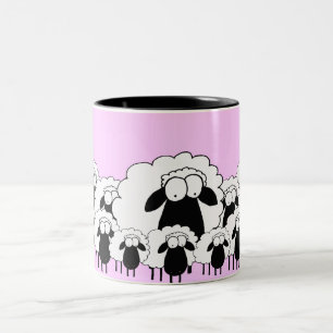 Schafe Zweifarbige Tasse