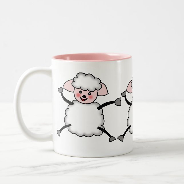 Schafe Zweifarbige Tasse (Links)