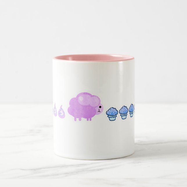 Schafe Zweifarbige Tasse (Mittel)