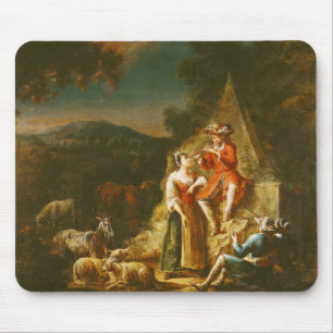 Schäfer, der eine Flöte spielt Mousepad