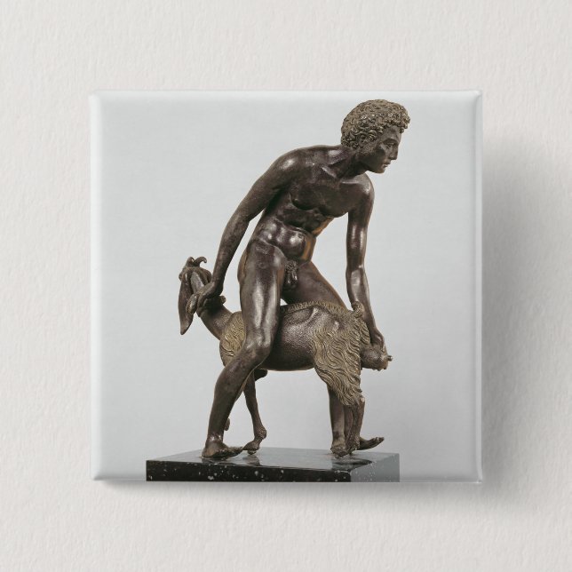 Schäfer, der eine Ziege milk Button (Vorderseite)