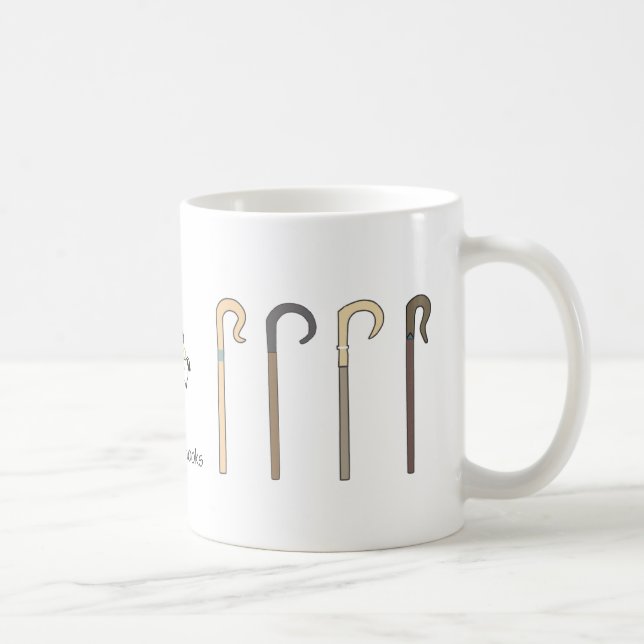 Schäfer-Haken-Tasse mit kleinem Schafentwurf Kaffeetasse (Rechts)