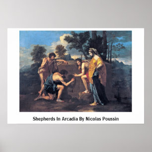 Schäfer im Arcadia durch Nicolas Poussin Poster