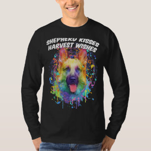 Schäfer küsst Erntewünsche Deutscher Schäferhund A T-Shirt