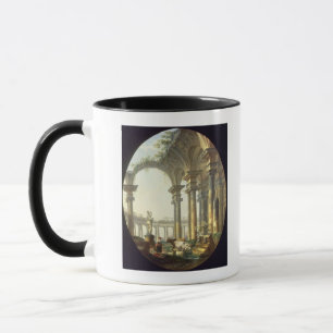 Schäfer mit Tieren in einer klassischen Landschaf Tasse
