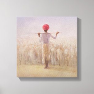 Schäfer und Menge Leinwanddruck