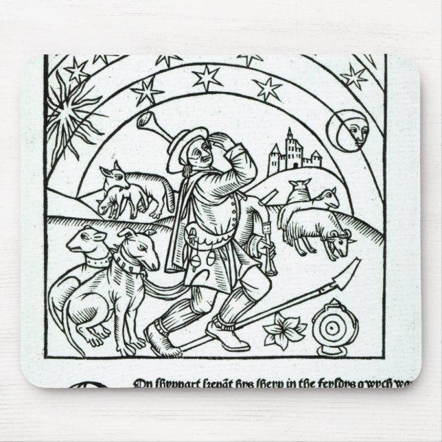 Schäfer unter Sun, Mond und Sternen Mousepad (Vorne)