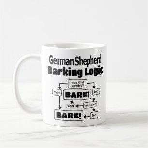 Schäferhund-Abstreifenlogik Kaffeetasse