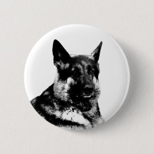 Schäferhund-Abzeichen Button