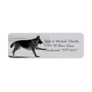 Schäferhund-Adressen-Etiketten