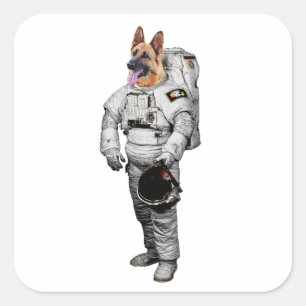 Schäferhund Astronaut Aufkleber