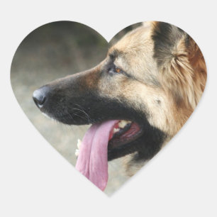 Schäferhund-Aufkleber Herz-Aufkleber
