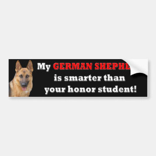 Schäferhund-Autoaufkleber-Ehrenstudent Autoaufkleber