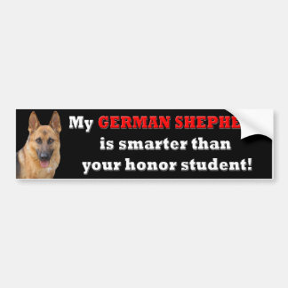 Schäferhund-Autoaufkleber-Ehrenstudent Autoaufkleber