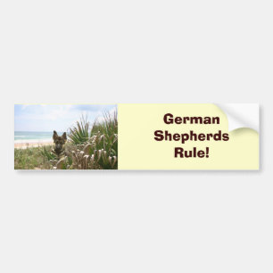 Schäferhund-Autoaufkleber-Strandhafer Autoaufkleber