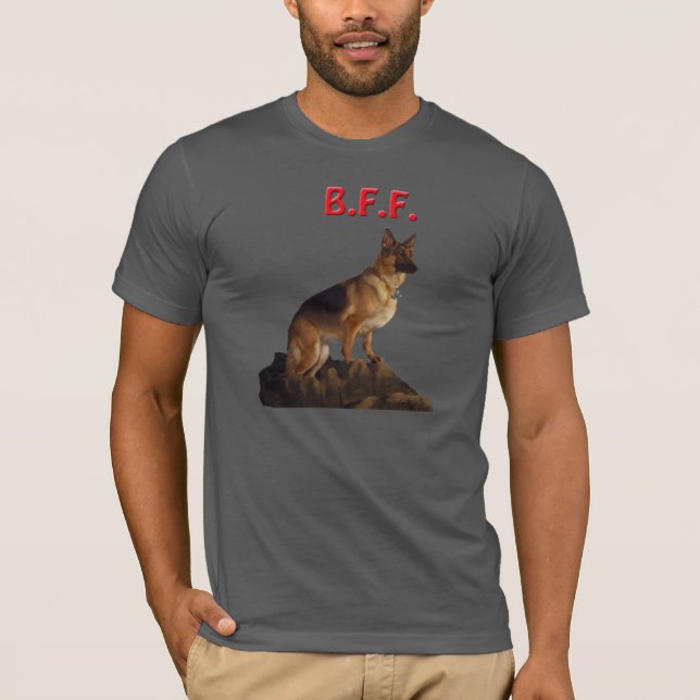 Schäferhund B.F.F. T-Shirt (Vorderseite)