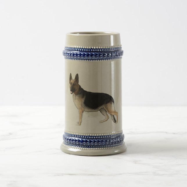 Schäferhund-Bier Stein Bierglas (Mittel)